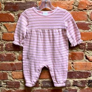 Hanna Andersson Pink and Gold Coverall, 3-6 months